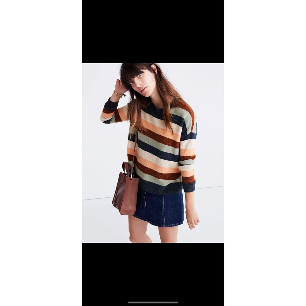 Madewell Pullover Sweater in Elmwood Stripe size small